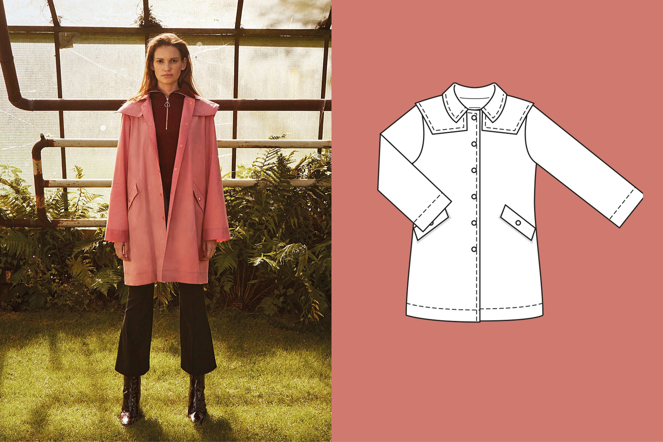 Manteau court en coton n°111 | Burda Style 02/23