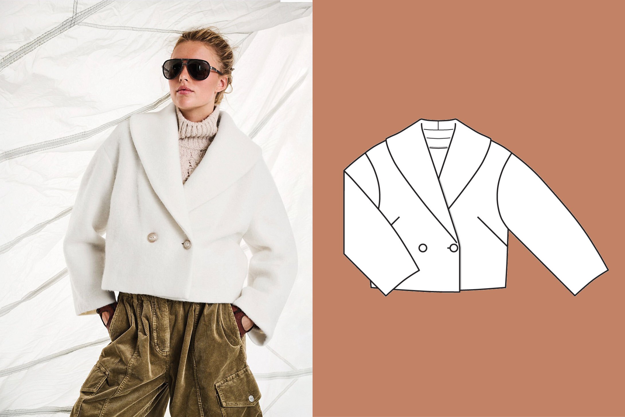 Blouson en lainage n°110 | Burda Style 10/25